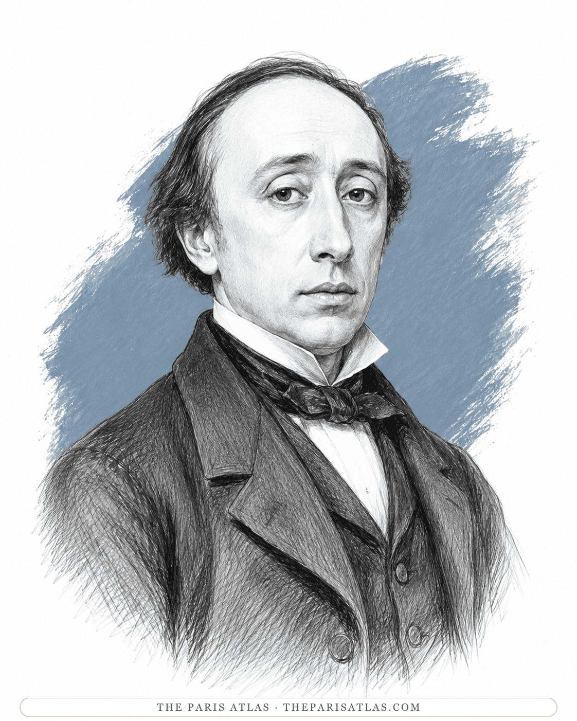 Illustrated portrait of Edgar Degas