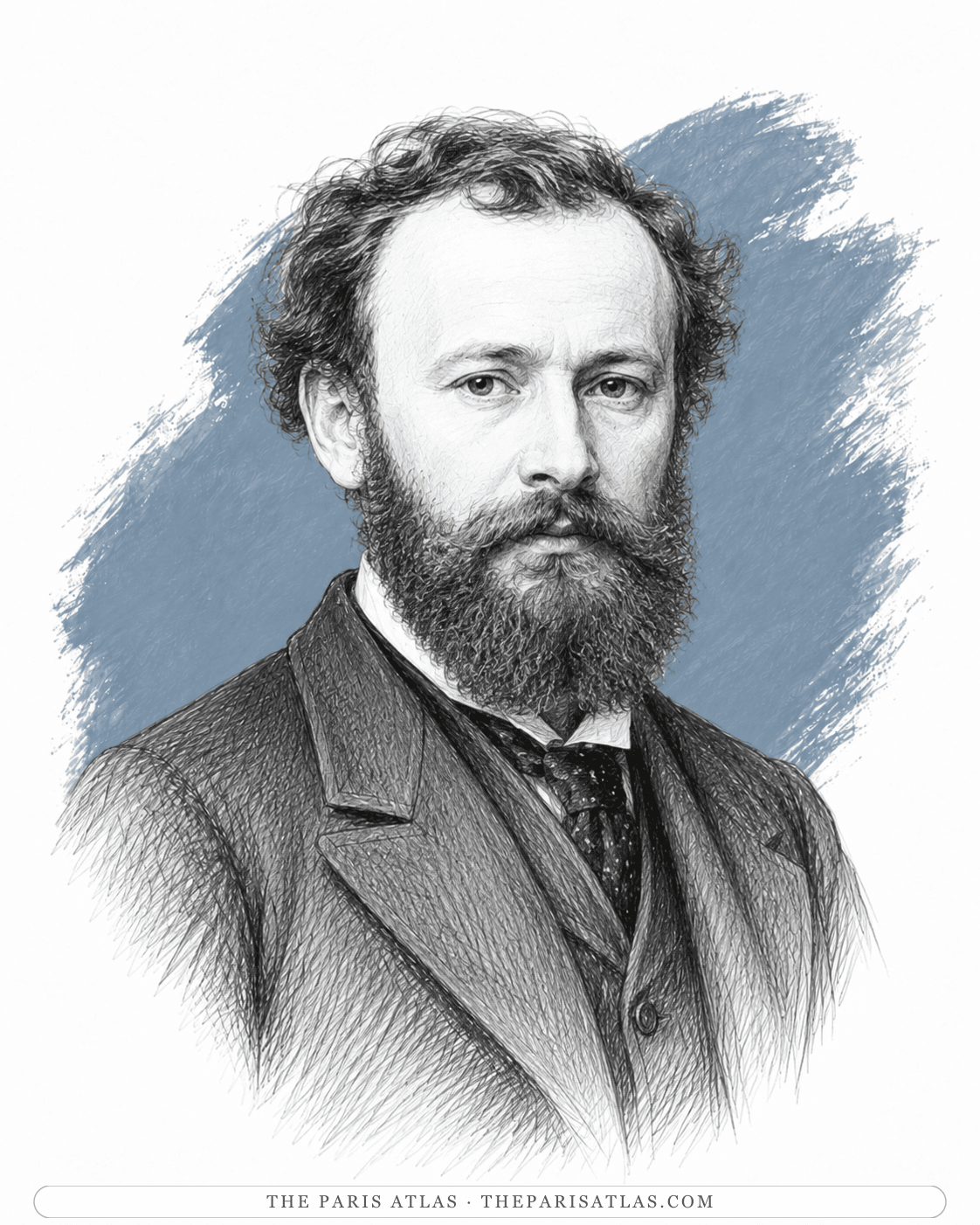 Illustrated portrait of Édouard Manet