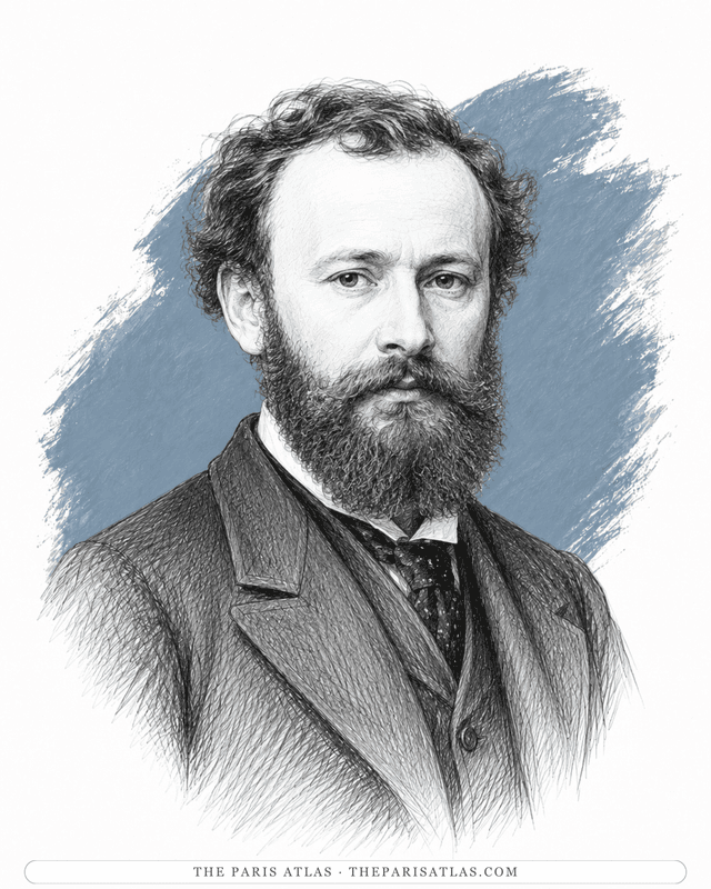 Illustrated portrait of Édouard Manet