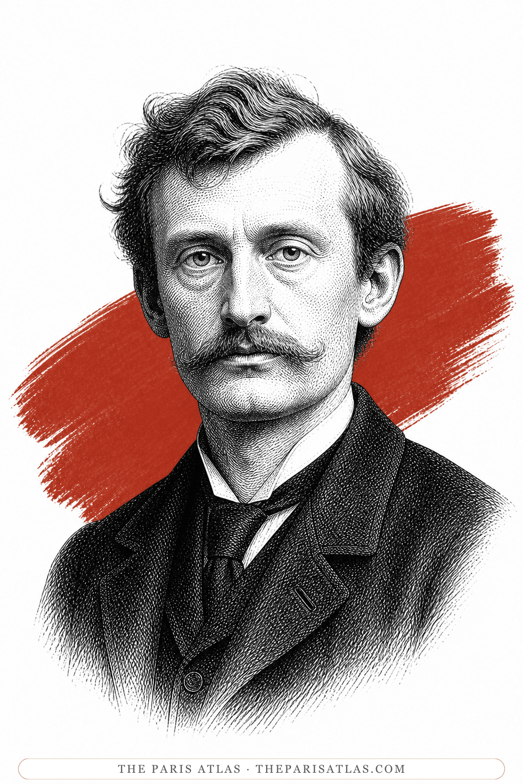 Illustrated portrait of Edvard Munch