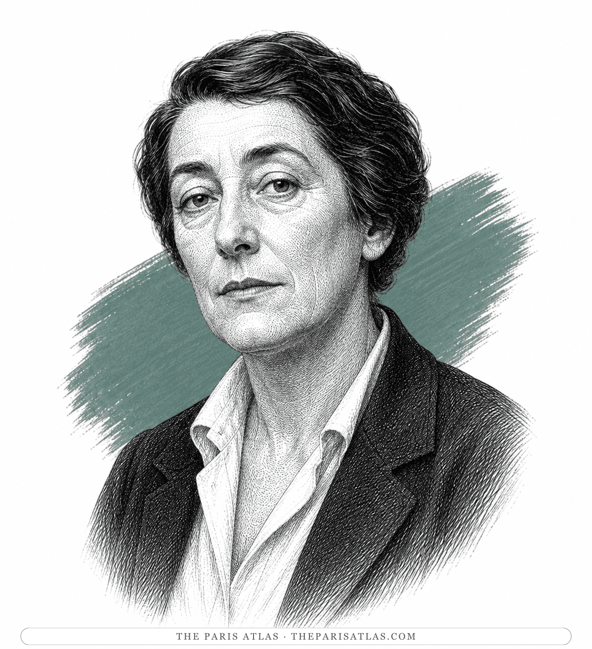 Illustrated portrait of Eileen Gray