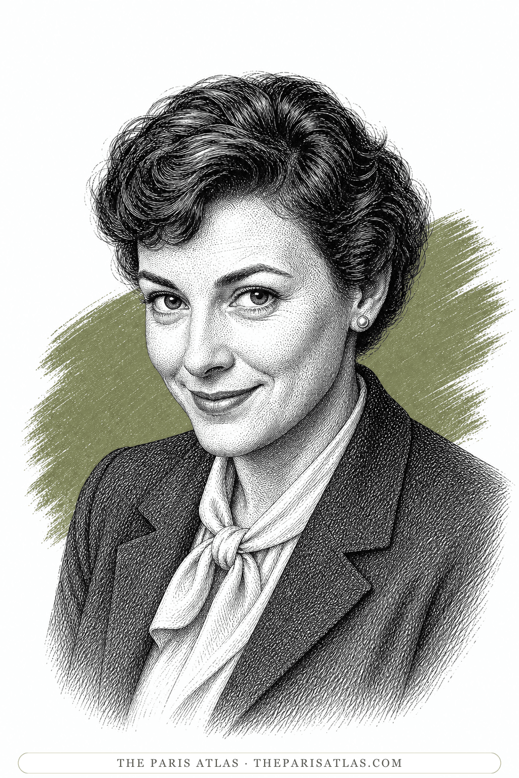 Illustrated portrait of Elaine Dundy