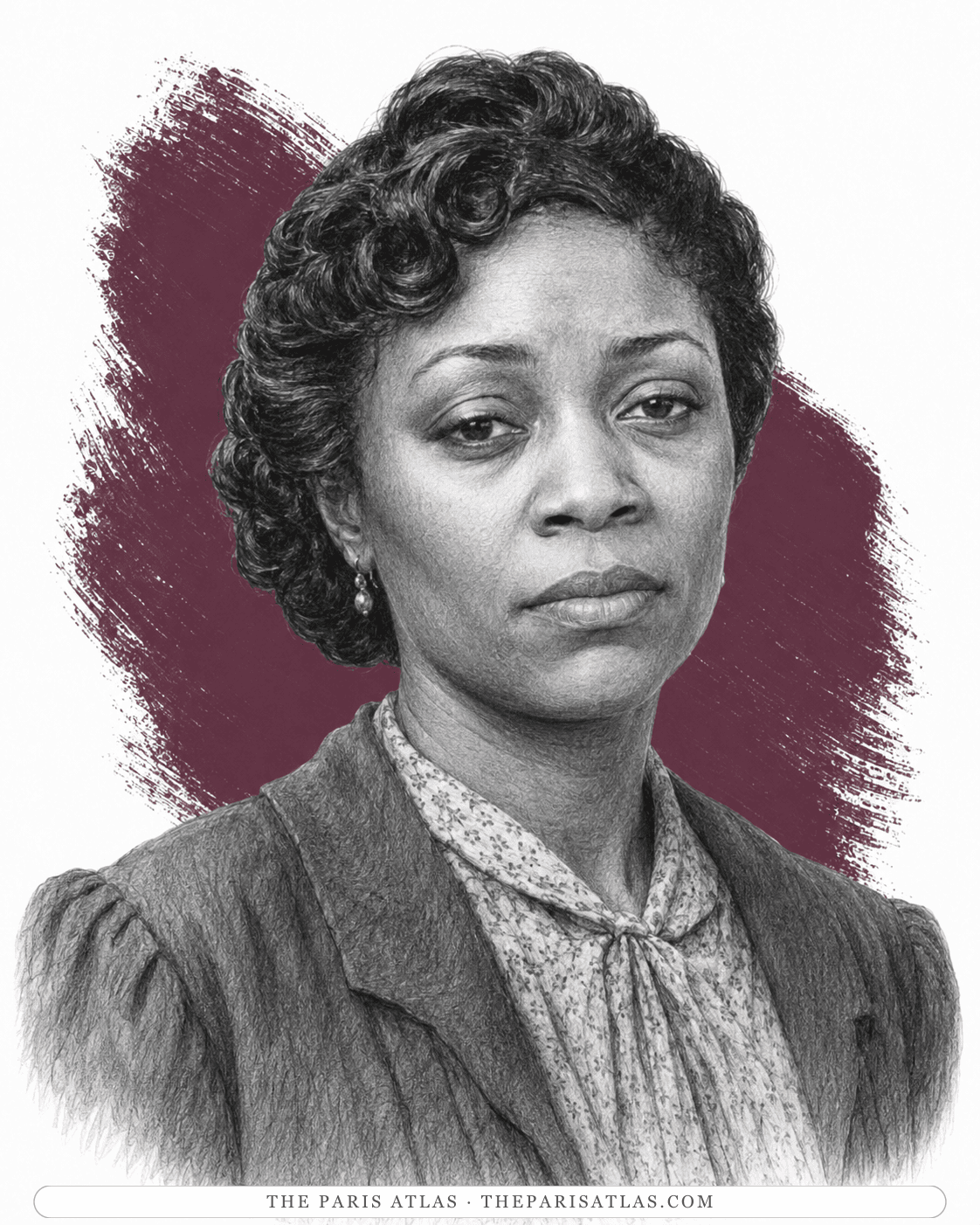 Illustrated portrait of Elizabeth Grimes