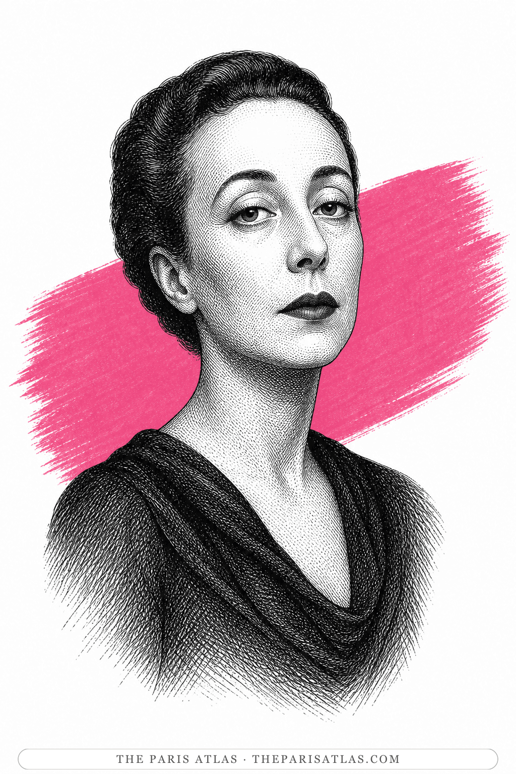 Illustrated portrait of Elsa Schiaparelli