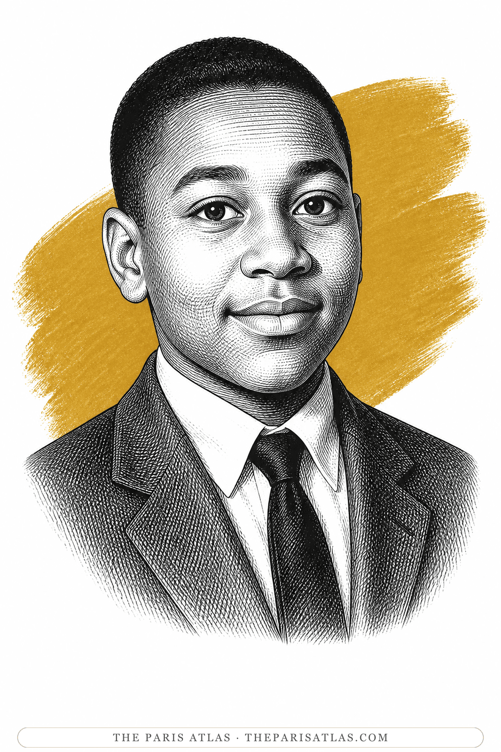 Illustrated portrait of Emmett Till