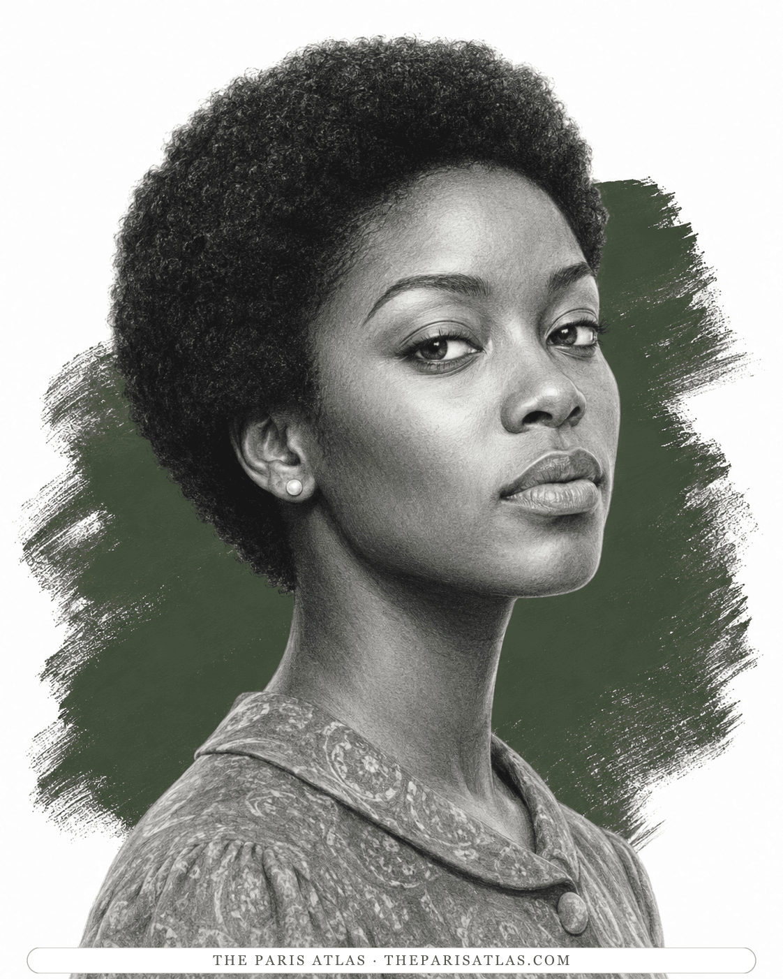 Illustrated portrait of Ernestine Rivers