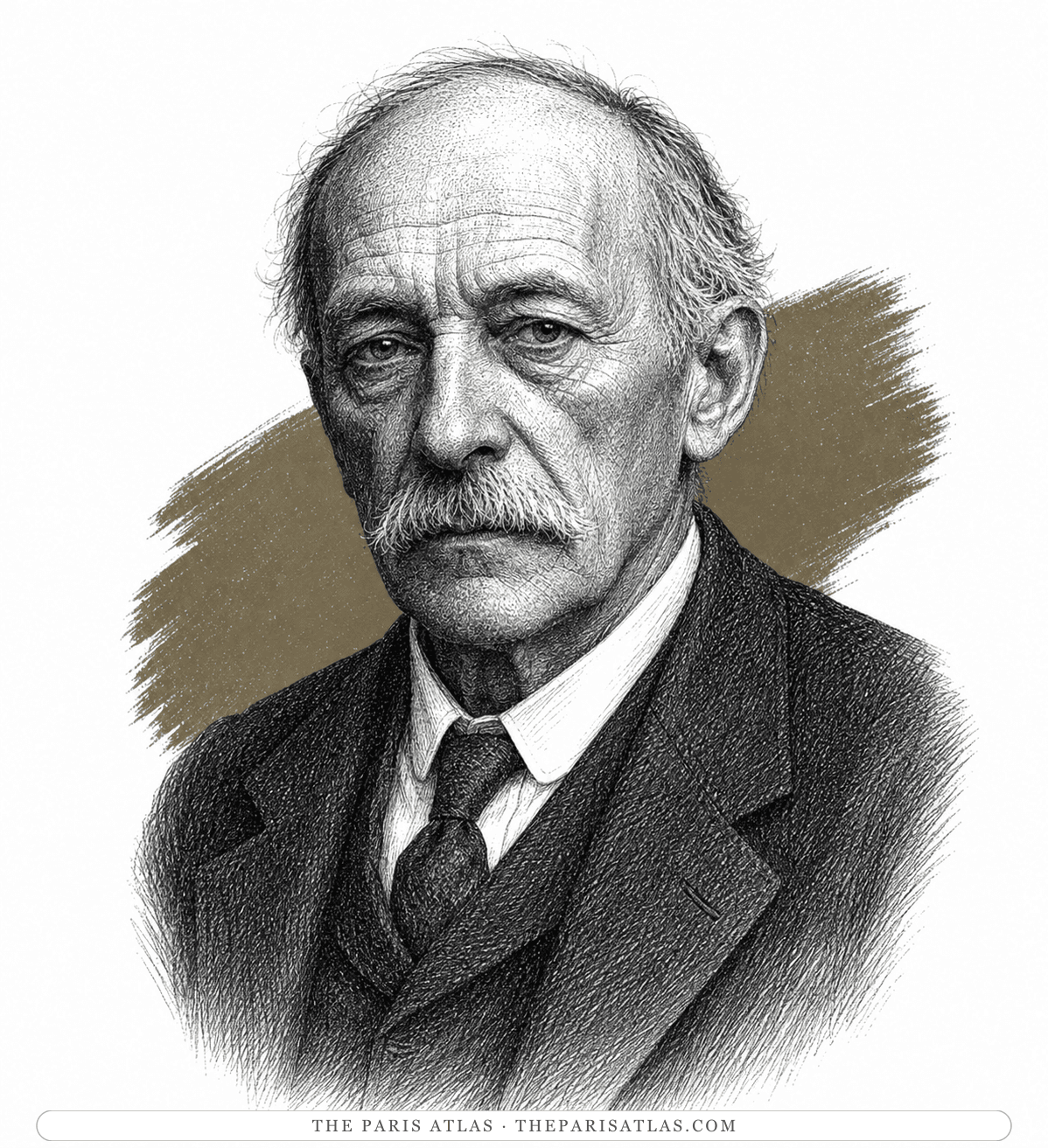 Illustrated portrait of Eugène Atget
