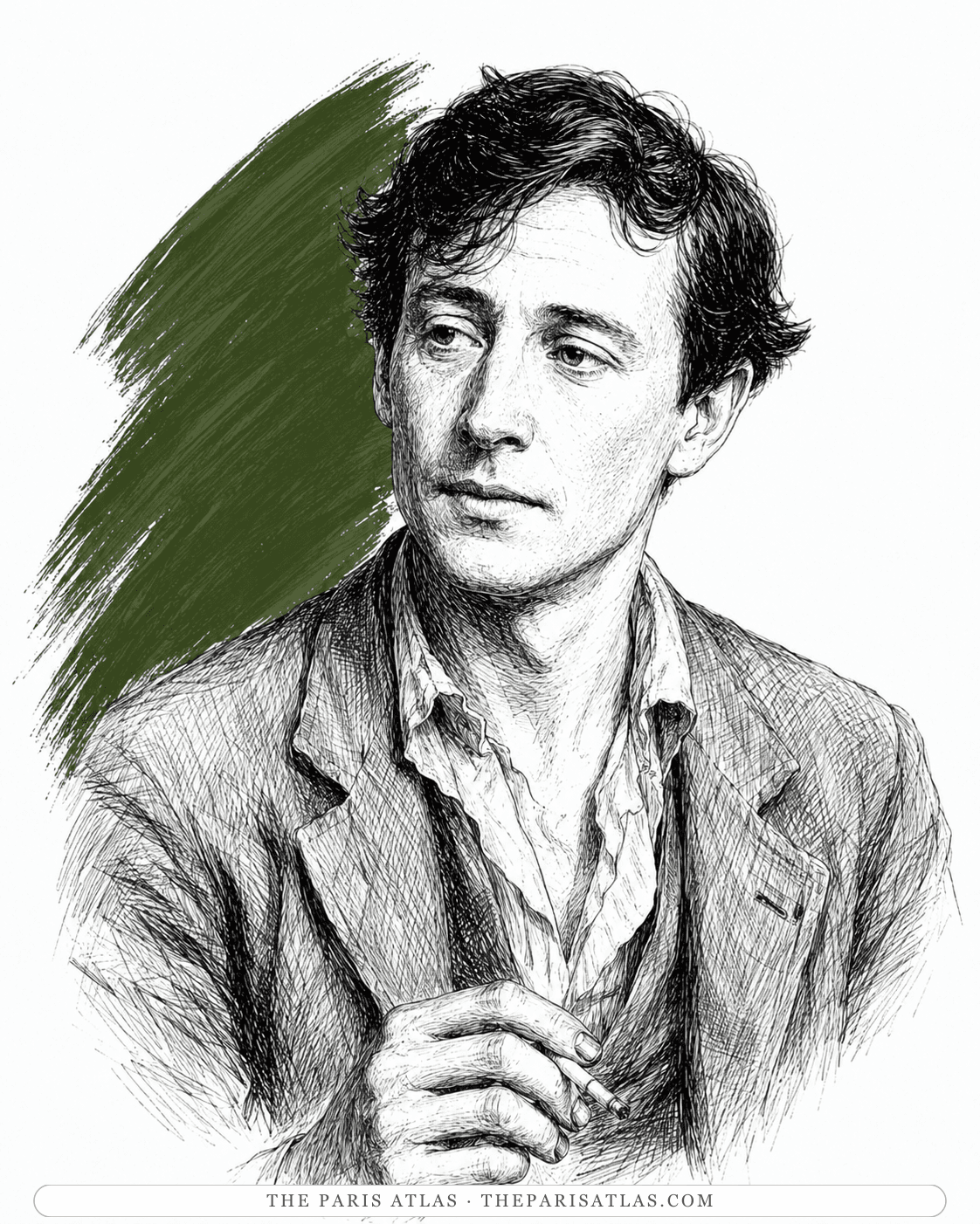 Illustrated portrait of Evan Shipman