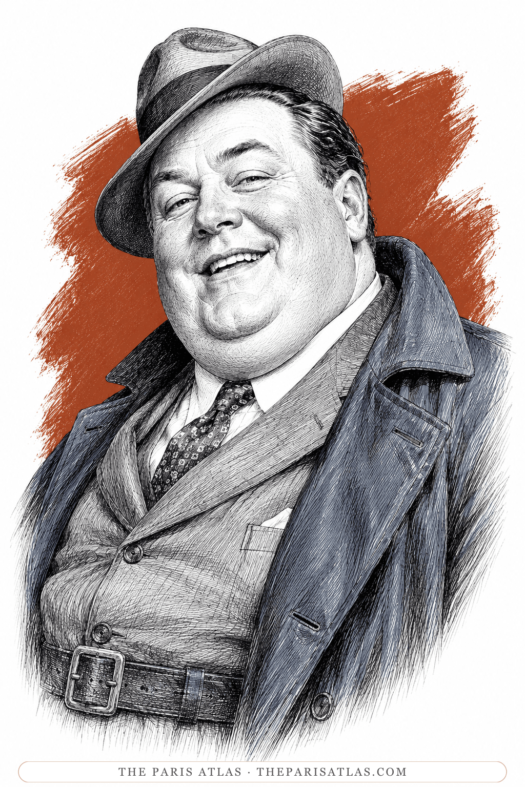 Illustrated portrait of Flaxman