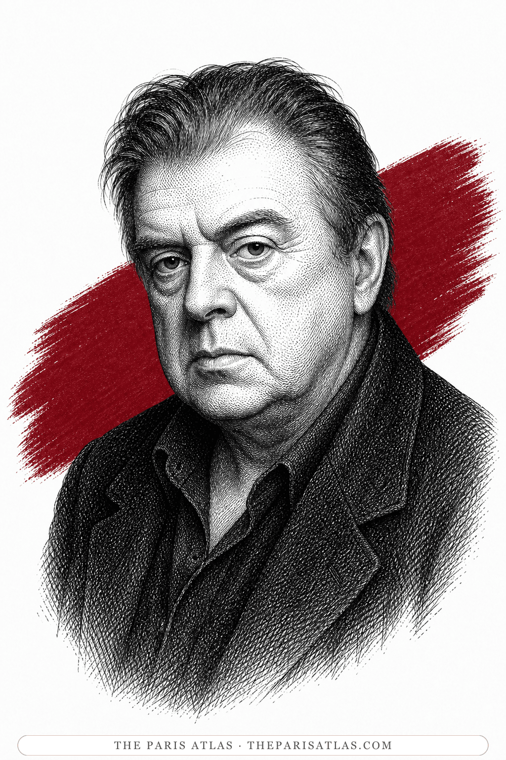 Illustrated portrait of Francis Bacon