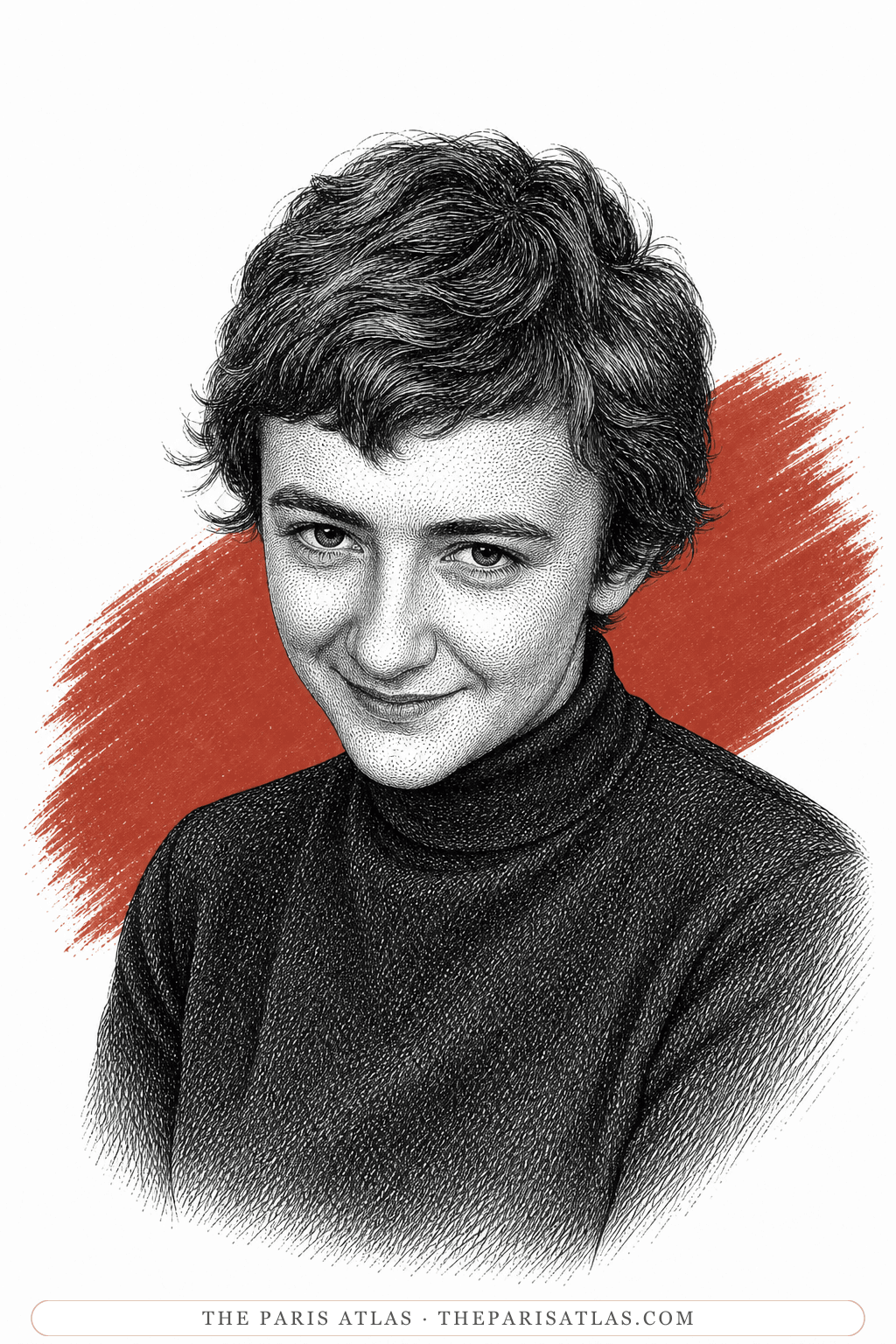 Illustrated portrait of Françoise Sagan