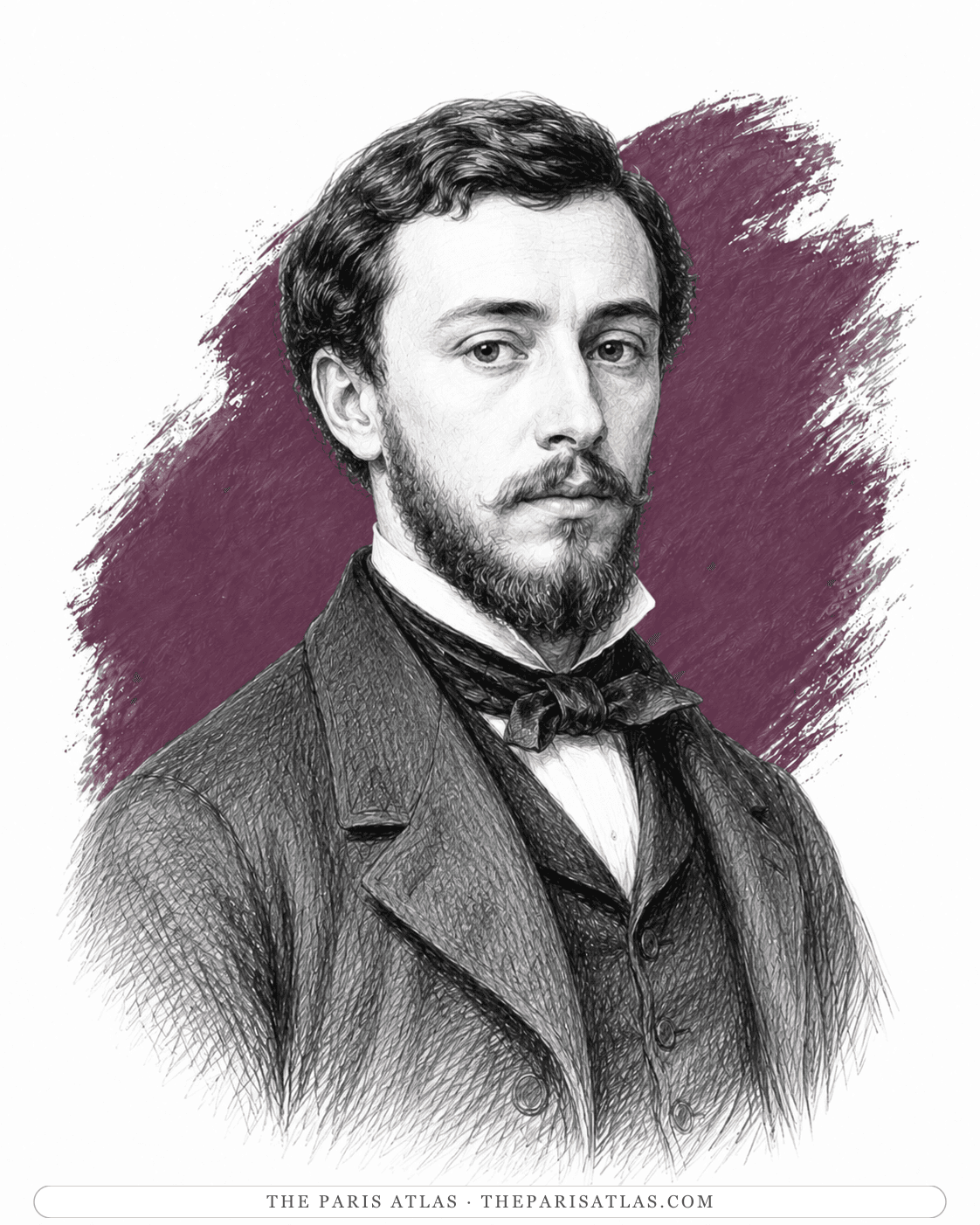 Illustrated portrait of Frédéric Bazille