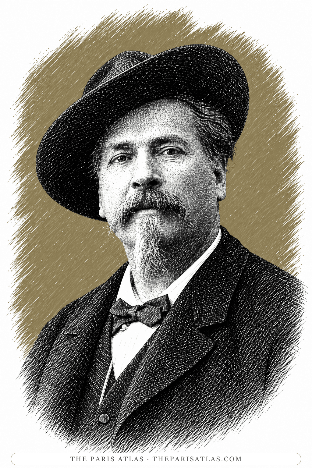 Illustrated portrait of Frédéric Mistral