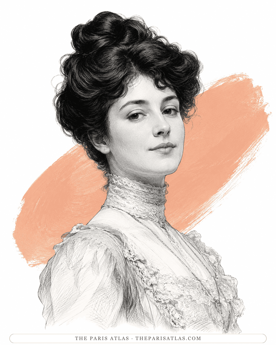 Illustrated portrait of Gabrielle Renard