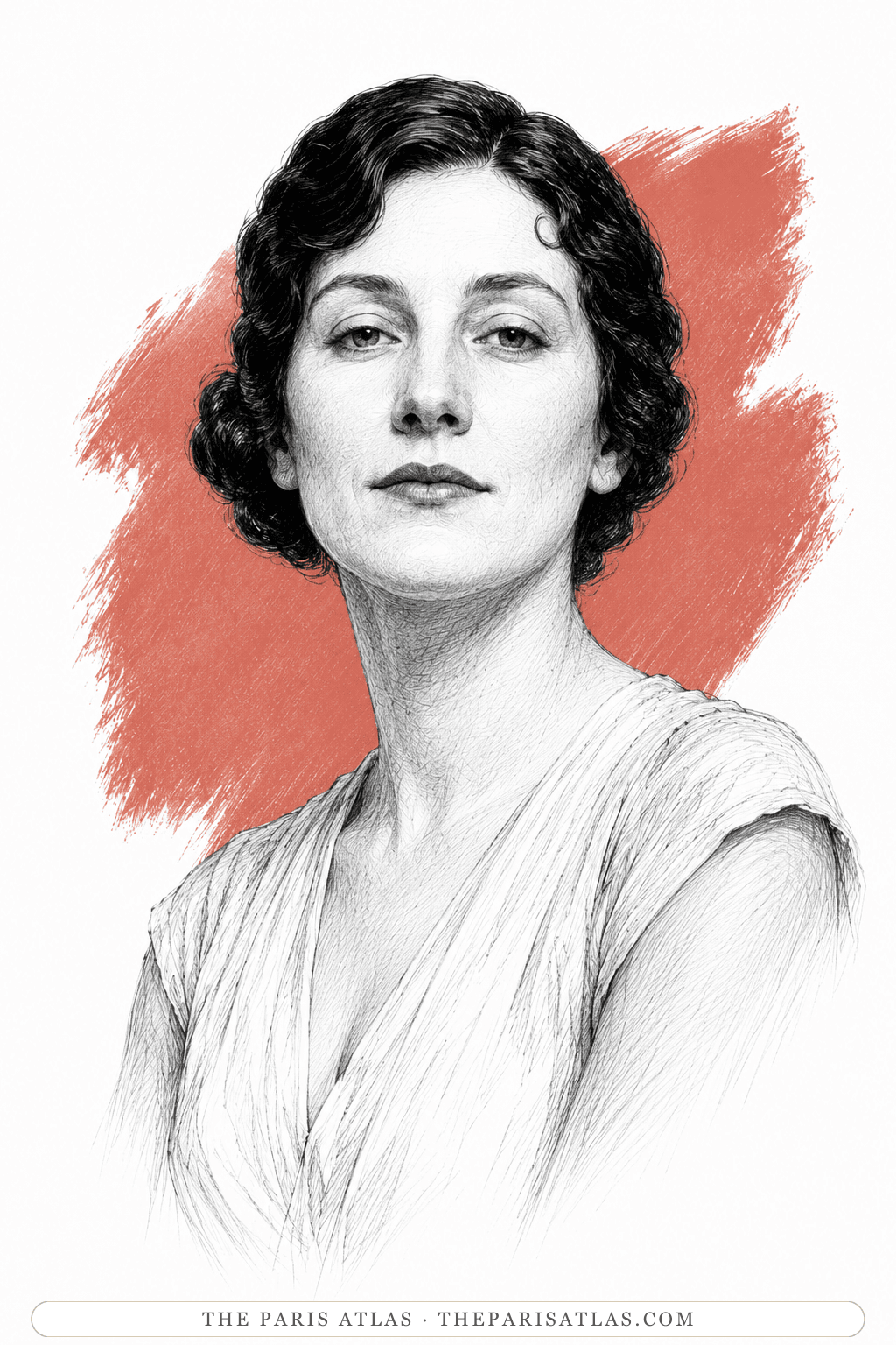 Illustrated portrait of Gala Dalí