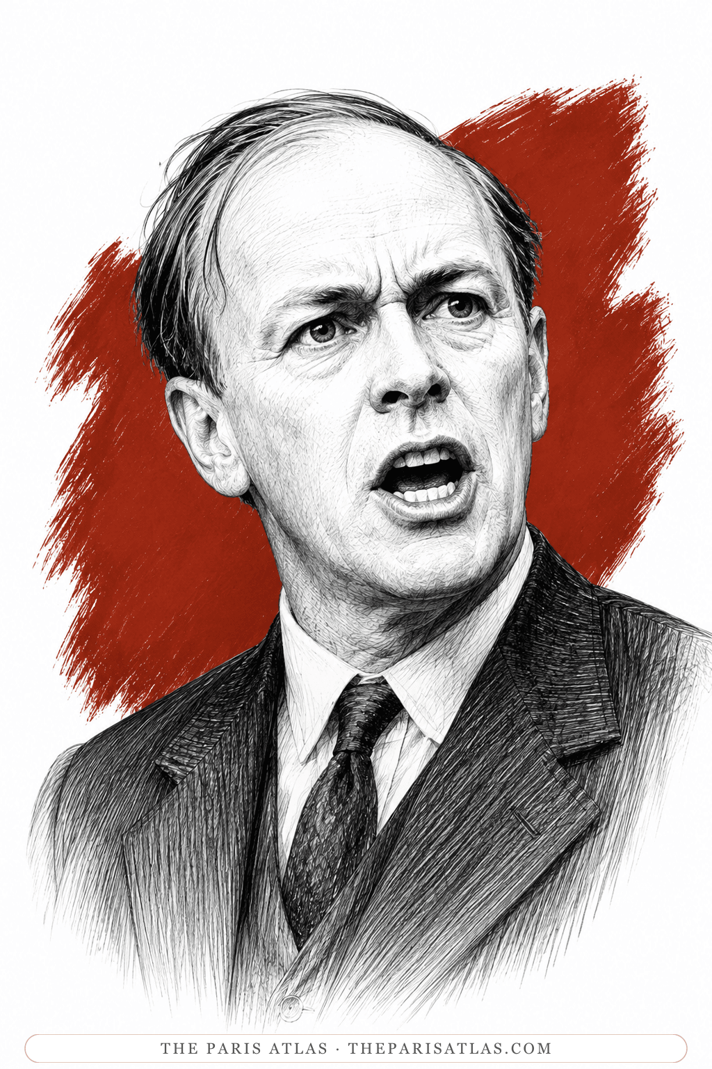 Illustrated portrait of George Bowling