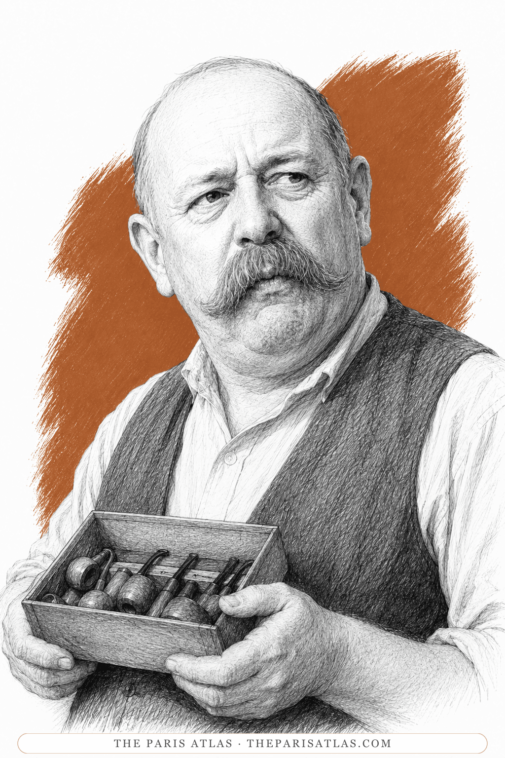 Illustrated portrait of George Cookson