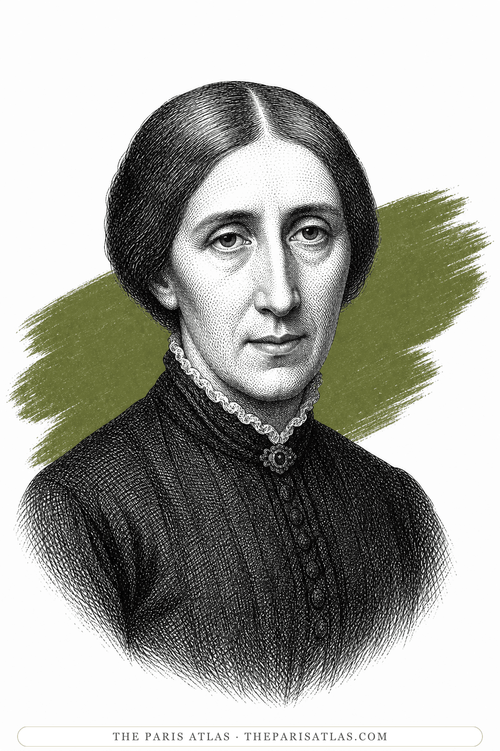 Illustrated portrait of George Eliot