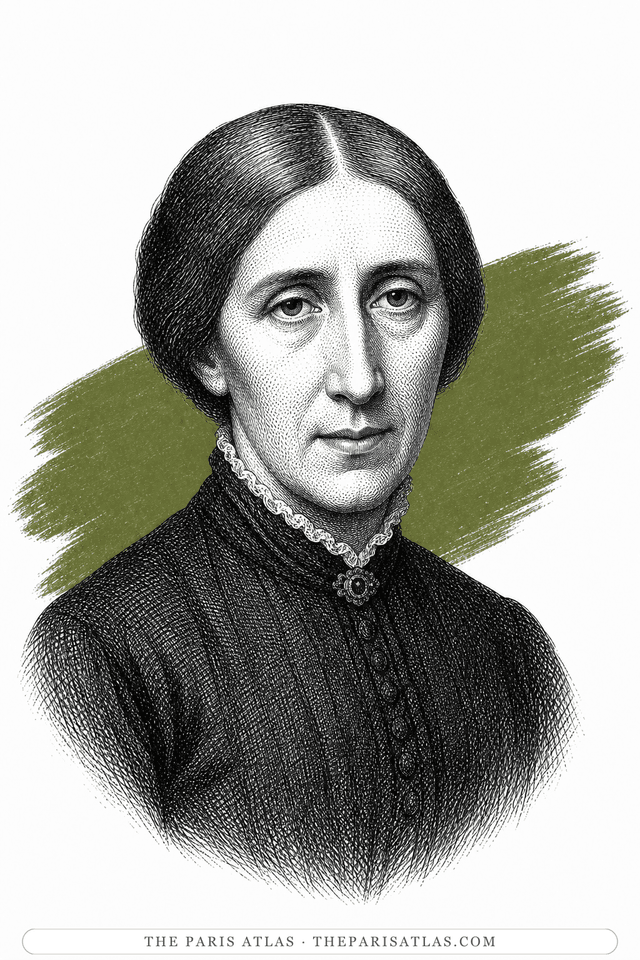 Illustrated portrait of George Eliot