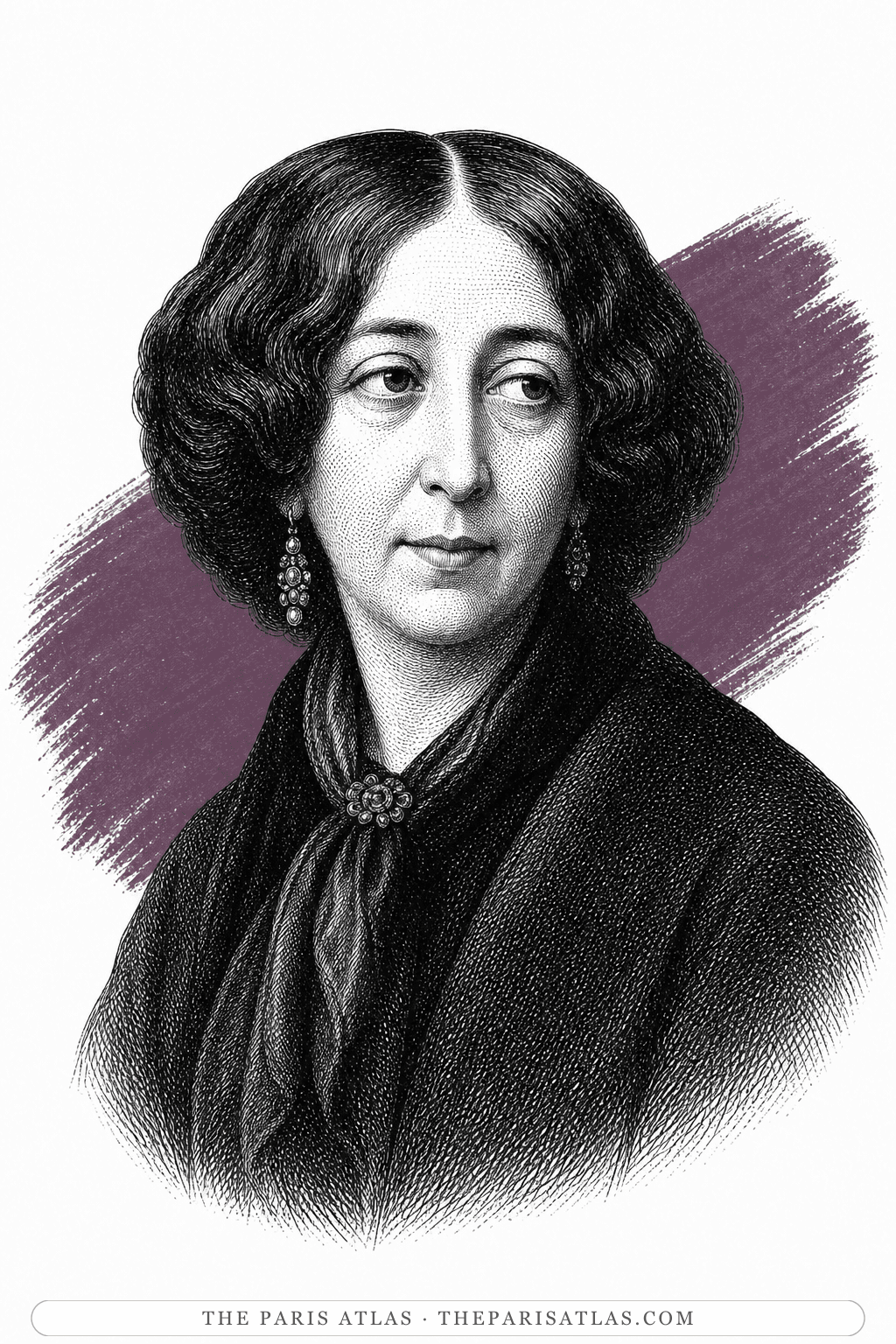 Illustrated portrait of George Sand