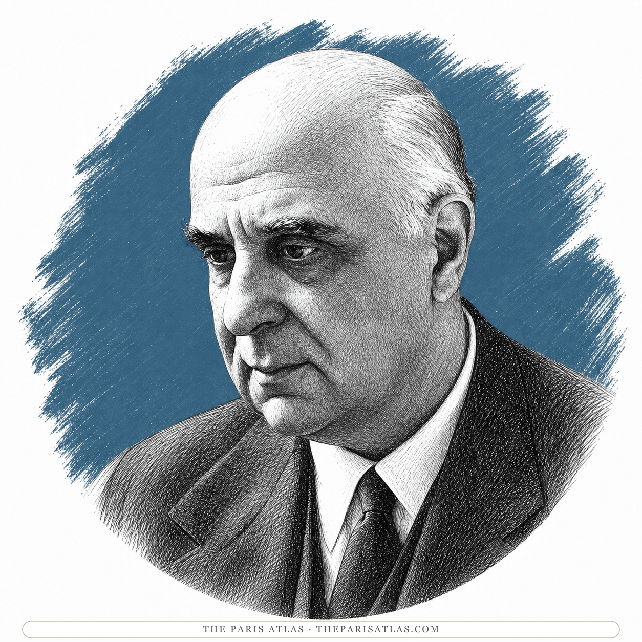 Illustrated portrait of George Seferis