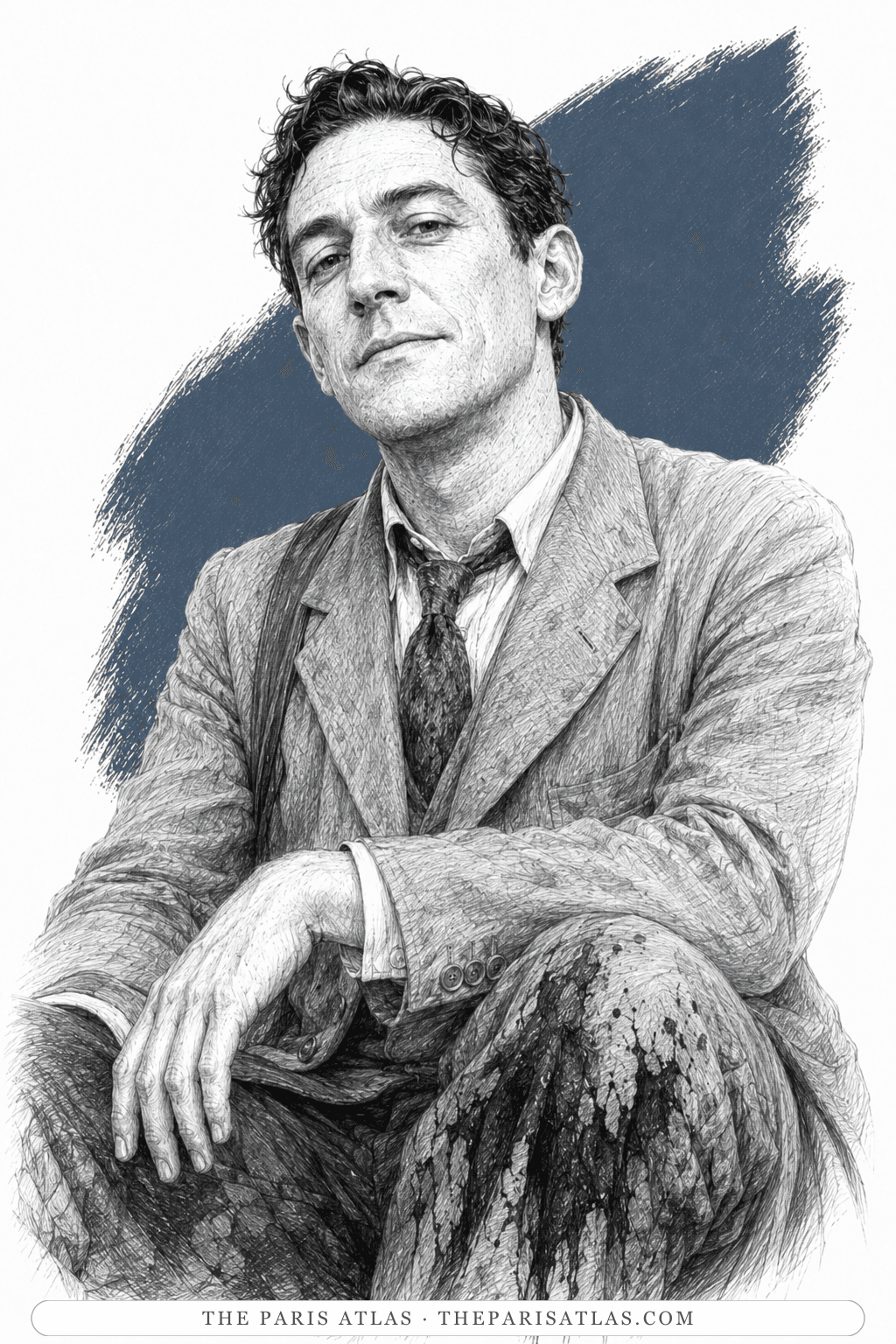 Illustrated portrait of George Tioli