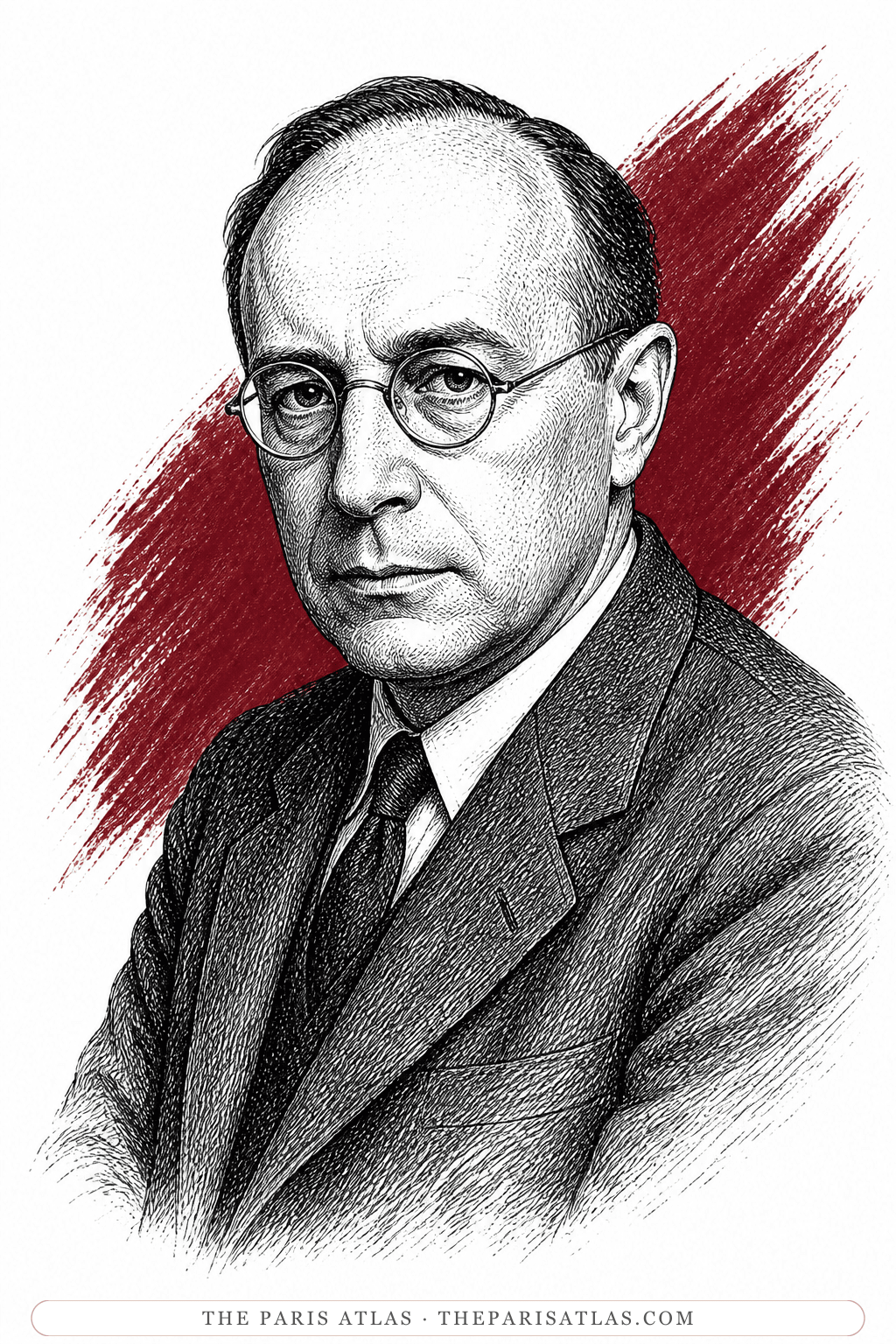 Illustrated portrait of Georges Bataille