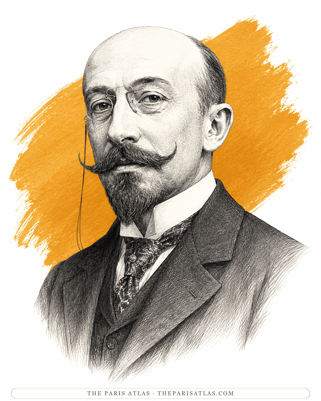 Illustrated portrait of Georges Méliès