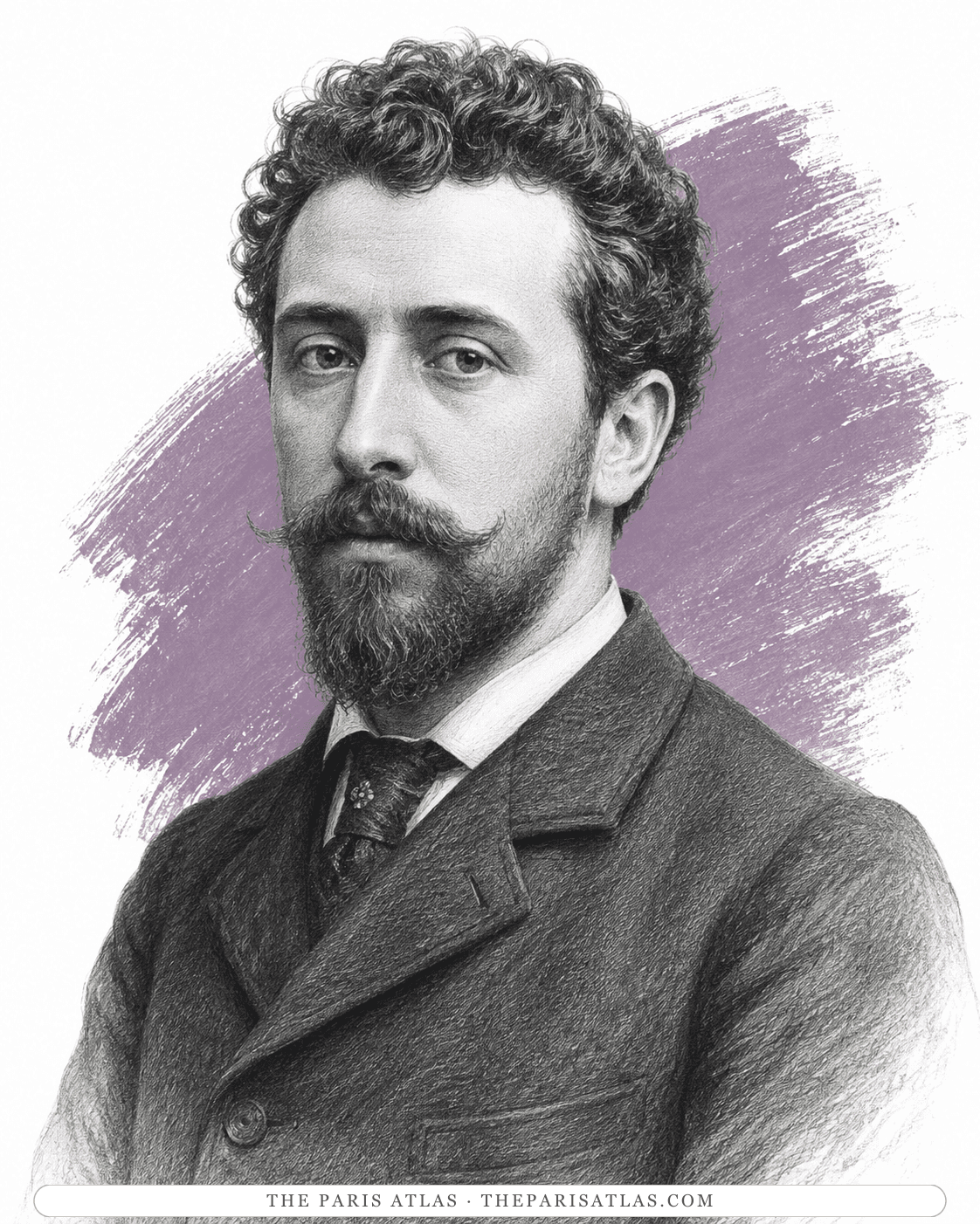 Illustrated portrait of Georges Seurat