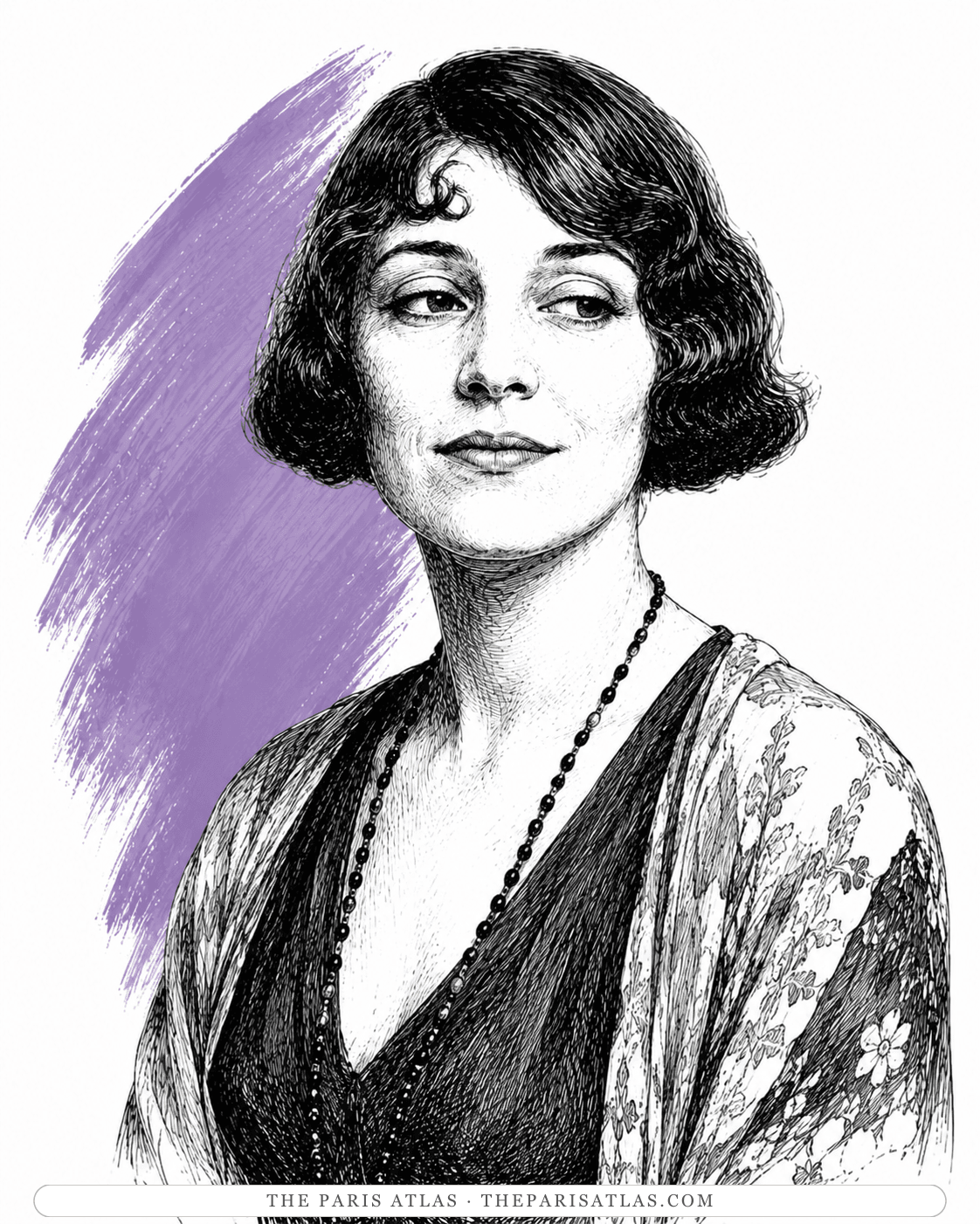 Illustrated portrait of Georgette Hobin