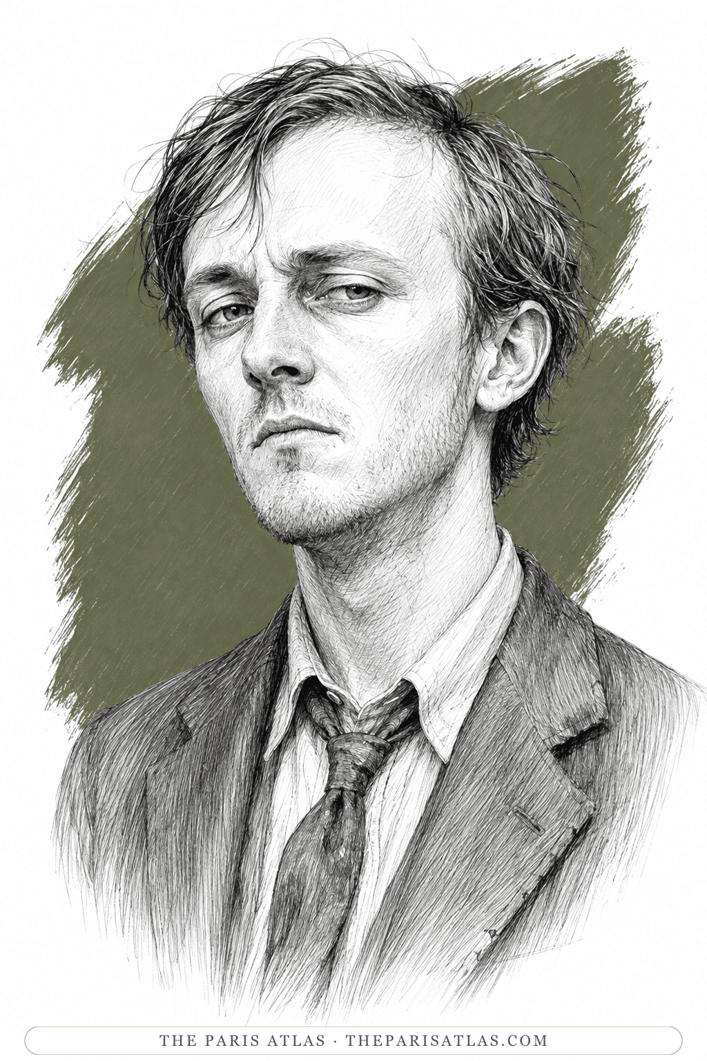 Illustrated portrait of Gordon Comstock