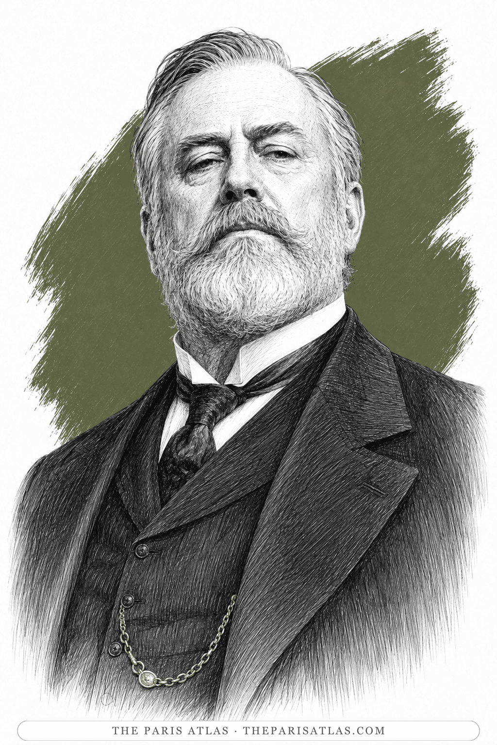 Illustrated portrait of Gran'pa Comstock