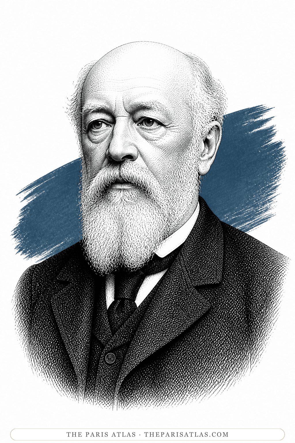Illustrated portrait of Gustave Eiffel