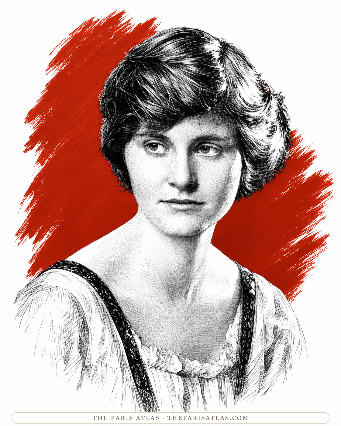 Illustrated portrait of Hadley Richardson