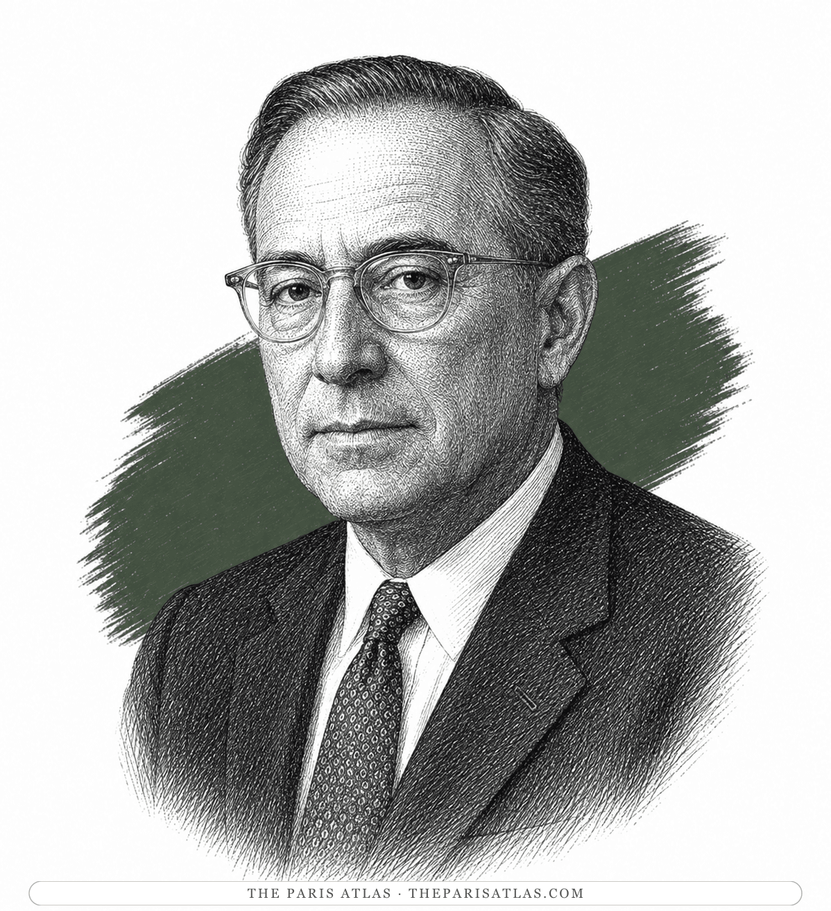 Illustrated portrait of Harold Ober
