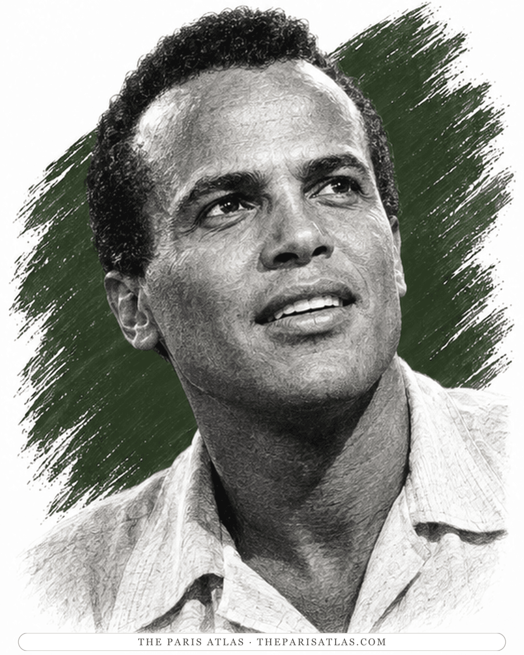 Illustrated portrait of Harry Belafonte