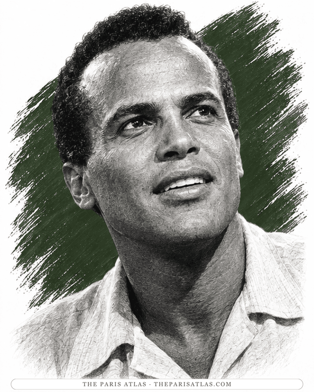 Illustrated portrait of Harry Belafonte