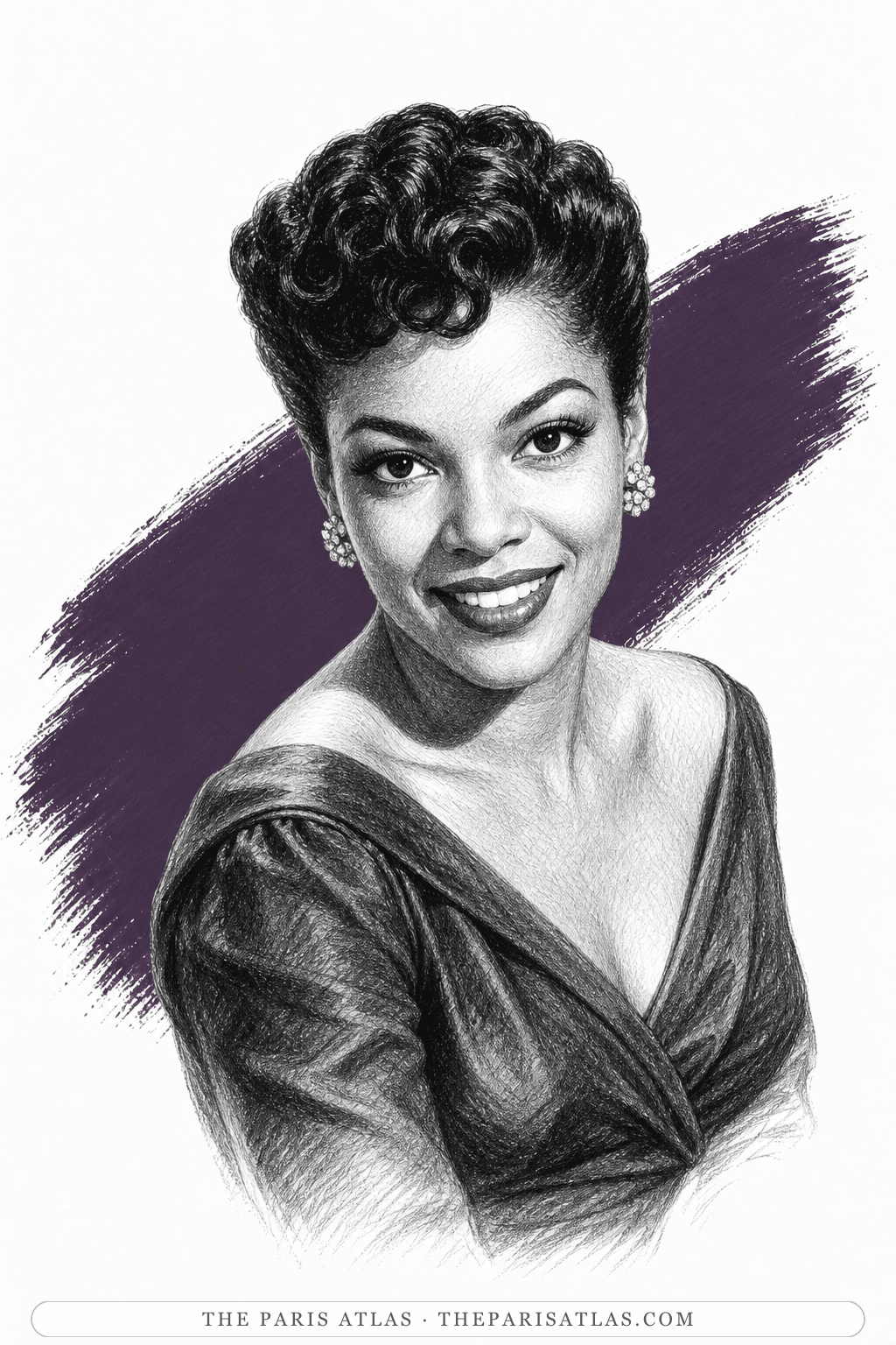 Illustrated portrait of Hazel Scott