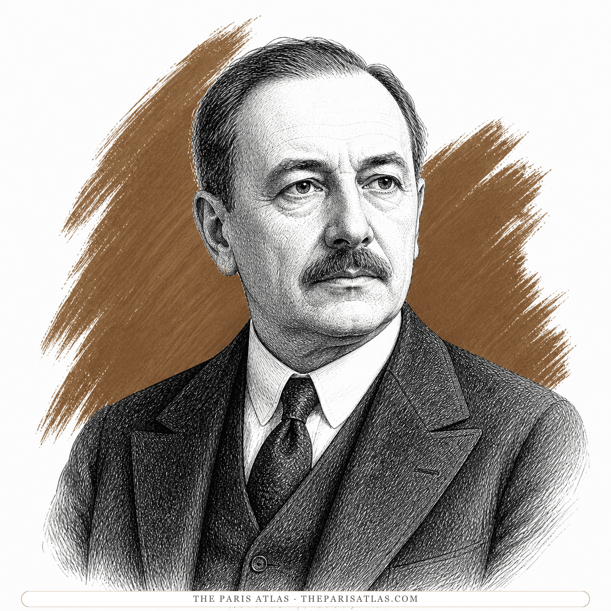 Illustrated portrait of Heinrich Miller