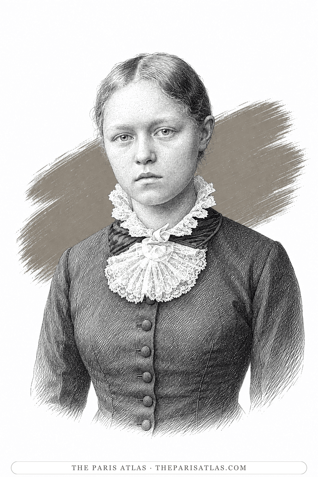Illustrated portrait of Helene Schjerfbeck