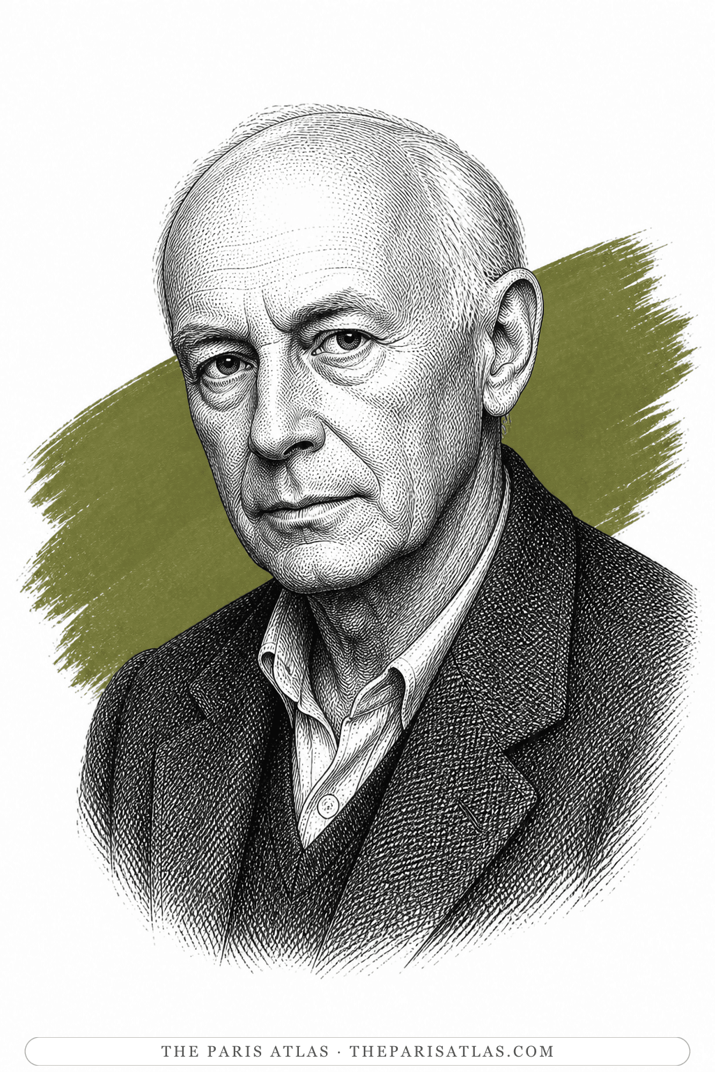 Illustrated portrait of Henri Cartier-Bresson