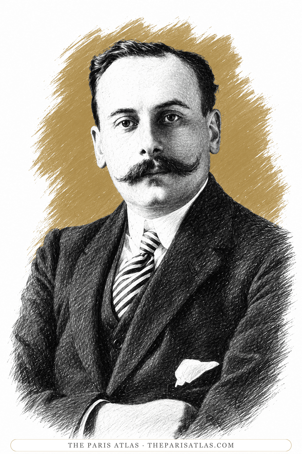 Illustrated portrait of Henry de Jouvenel