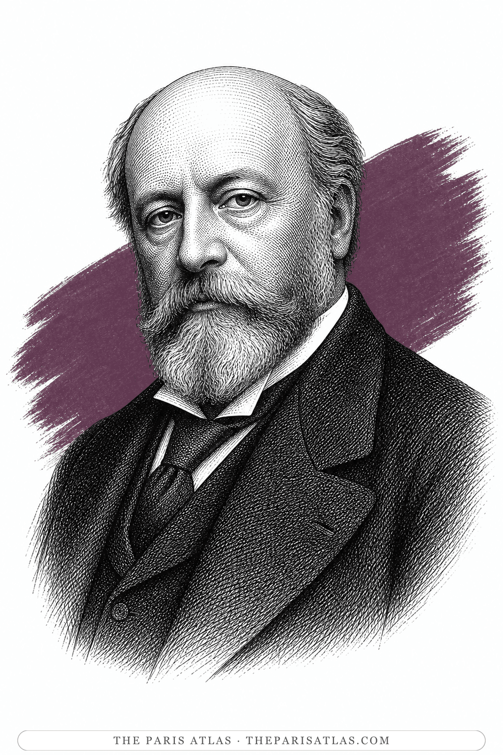 Illustrated portrait of Henry James