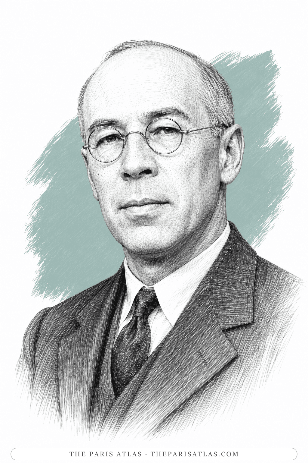 Illustrated portrait of Henry Miller