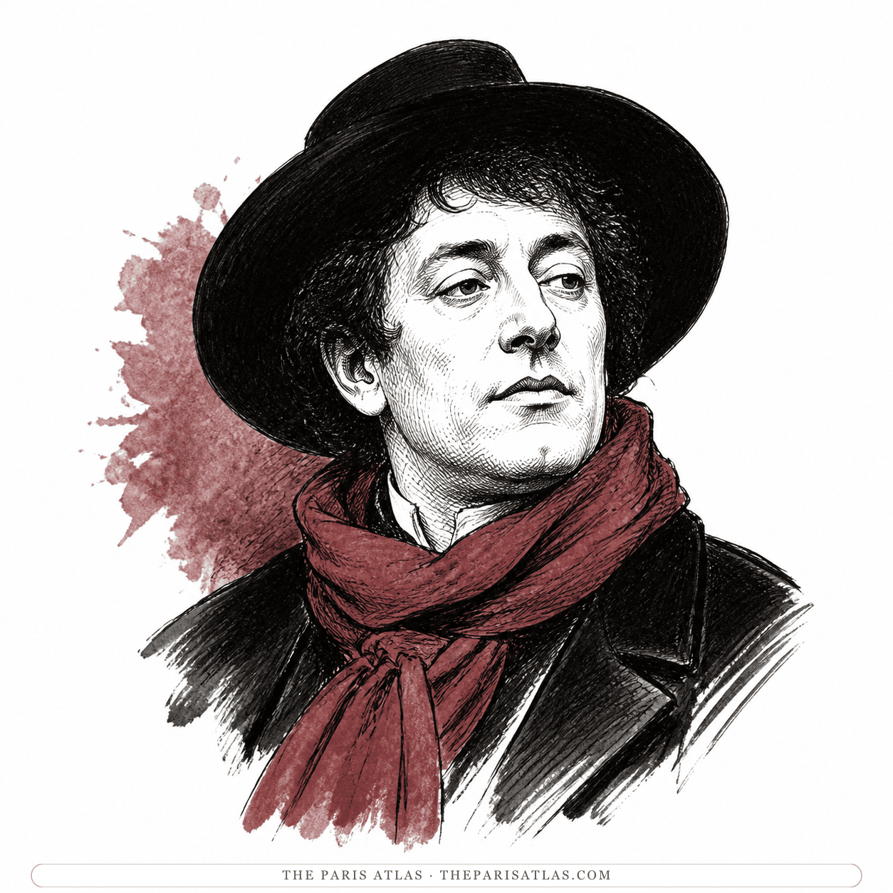 Illustrated portrait of Aristide Bruant