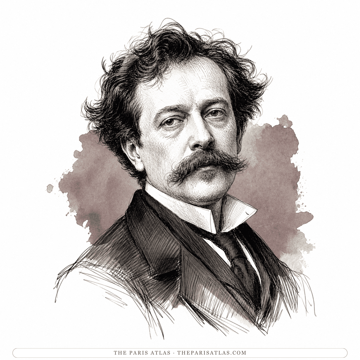 Illustrated portrait of Théophile-Alexandre Steinlen