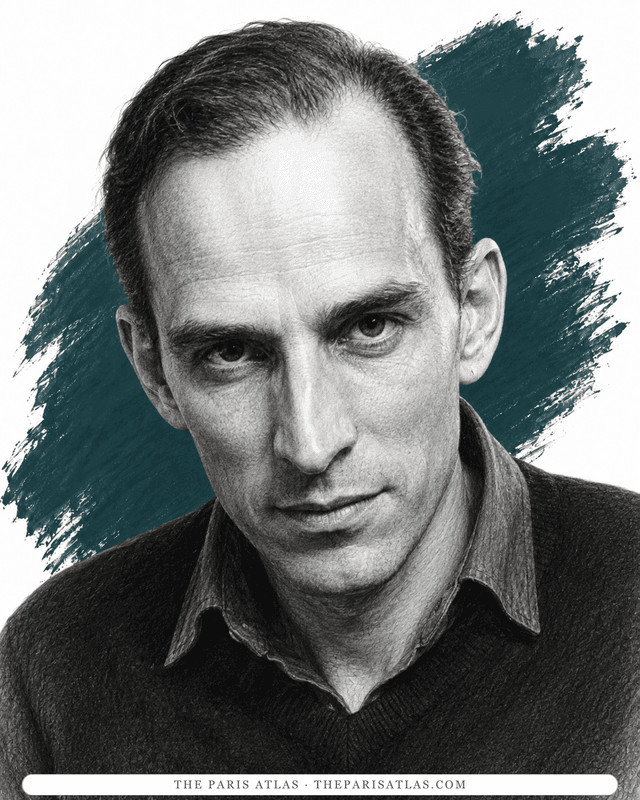Illustrated portrait of Ingmar Bergman