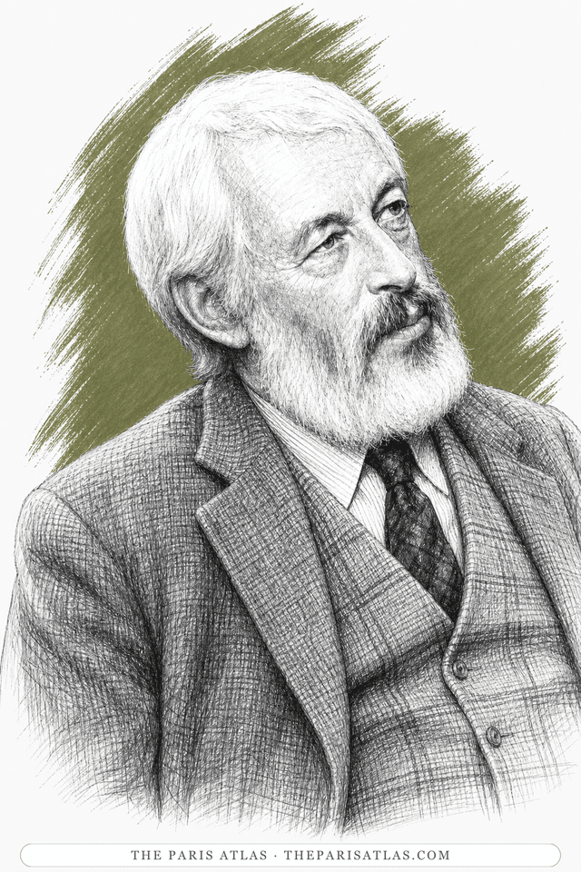 Illustrated portrait of J. P. Donleavy