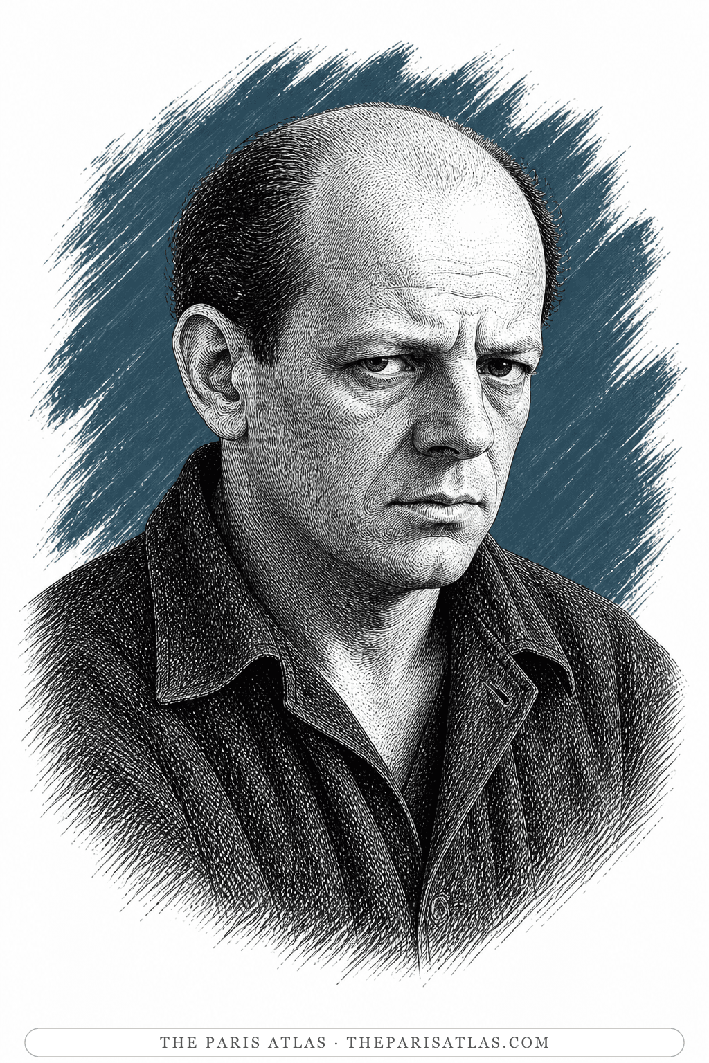 Illustrated portrait of Jackson Pollock