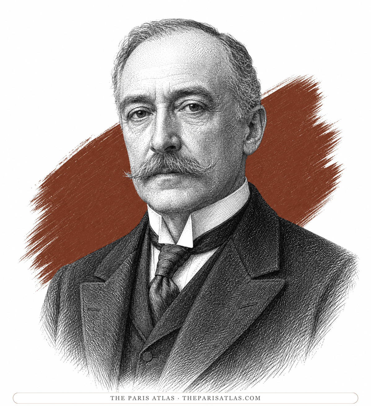 Illustrated portrait of Jacques Doucet